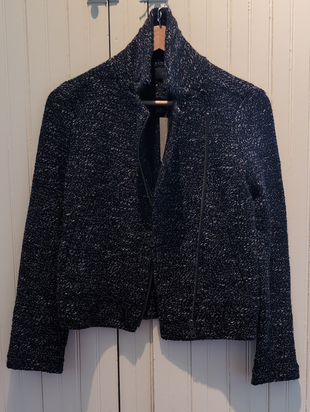 J. Crew Moto Boucle Sweater Jacket